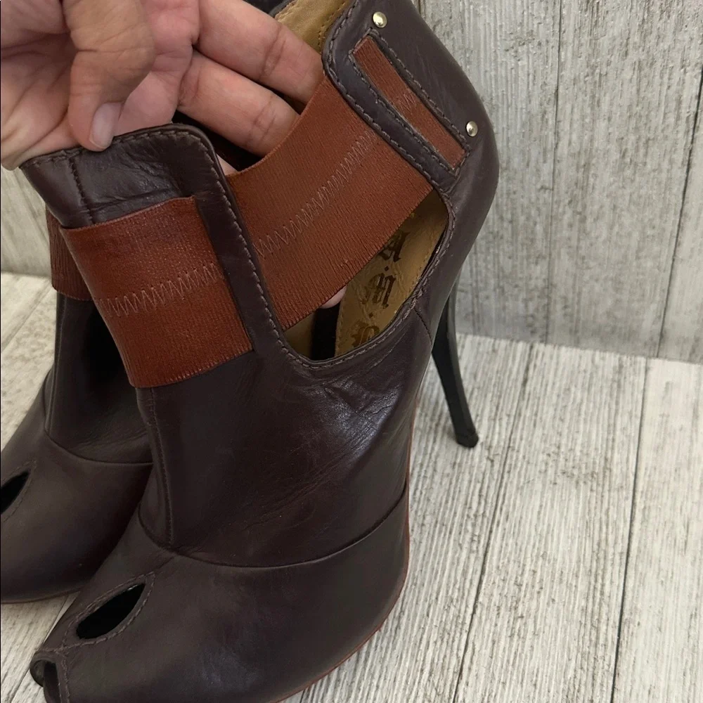 Y2K L.A.M.B. Dark Brown Leather Heels